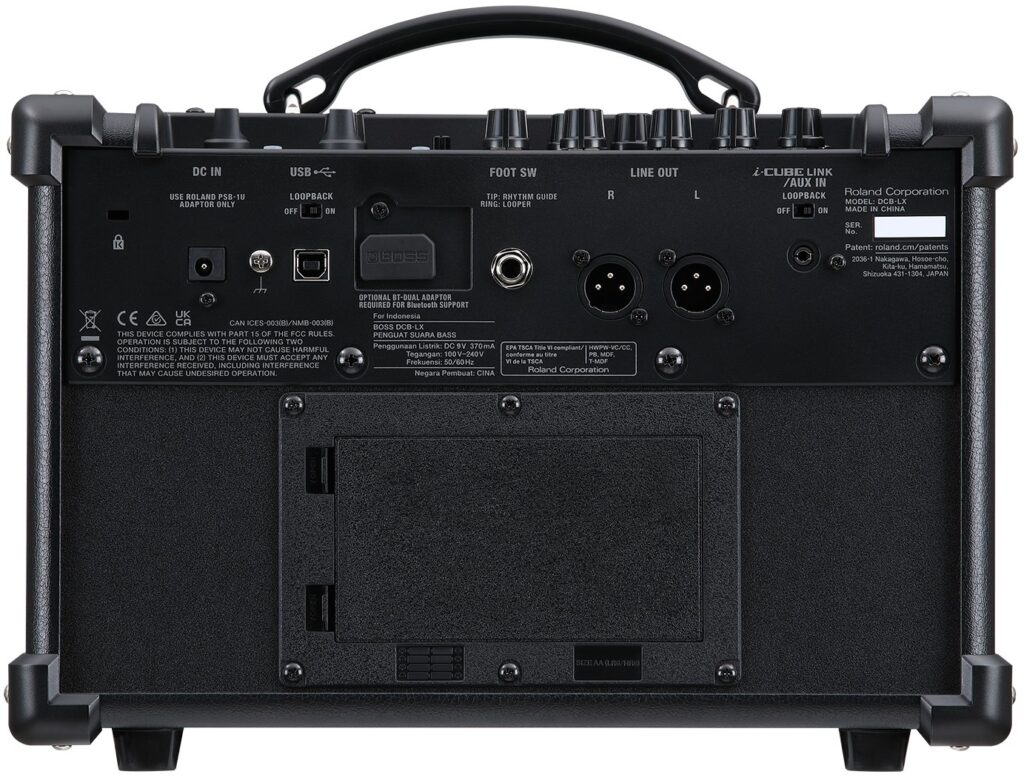 BOSS Dual Cube Bass back panel